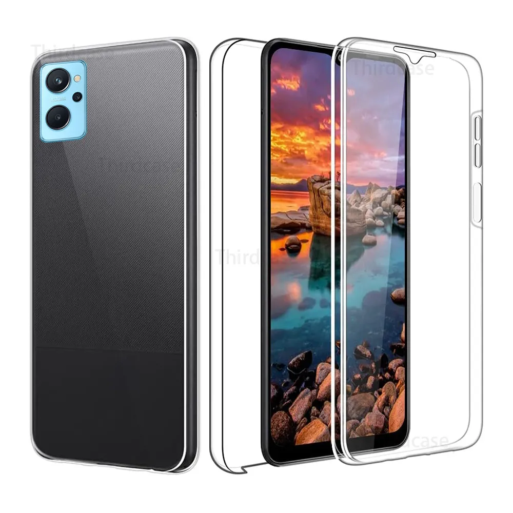 360 Full Body PC+Silicone Case For Realme 9i 8i C21Y C25Y Q3 Pro OPPO A76 A54 A55 A74 A94 A16 A16S A54S Camera Protective Cover