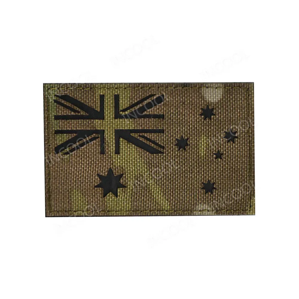 Oceania Australia Nueva Zelanda Samoa Guam IR IR reflectante Patches bordados de goma parches militares insignias de bordado