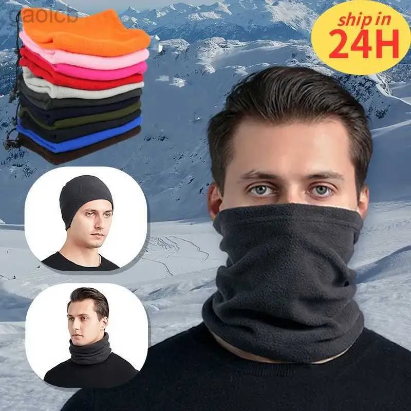 Fashion Face masques Neck Gater Fleece Traw-cordon pour les hommes Couvre-vent Couclage Crocves Cold temps Masque de ski extérieur Bandana Hot 24410