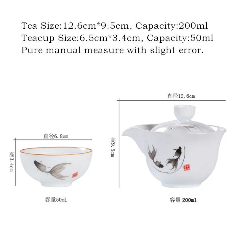 Set da tè cinese kung fu 1 pentola 2 tazze da 200 ml di teiera a mano con brocca di adoratori per bevande per la casa infuser e tazze da tè