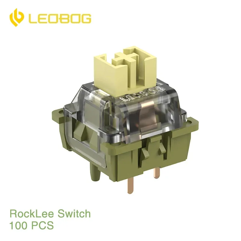 Accessoires Interrupteurs LEOBOG ROCKLEE 5 broches 26gf Commutabilité linéaire compatible pour le clavier mécanique MX 100 PCS