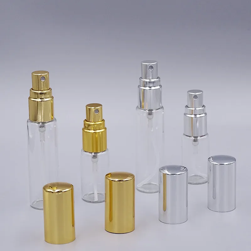 ミニスプレーボトル5mlガラス香水ボトルスリムファインミスト10mlガラススプレーボトル透明補充可能なガラス香水アトマイザーボトル