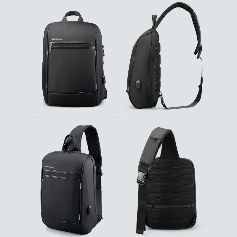 Anti Theft Single Shoulder 13-Inch Laptop Backpack Waterproof Coss-body Sling Bag with USB Charging Port 13IN Anti Theft Single Shoulder 13-Inch Laptop Backpack Waterproof Coss-body Sling Bag with USB Charging Port 13IN