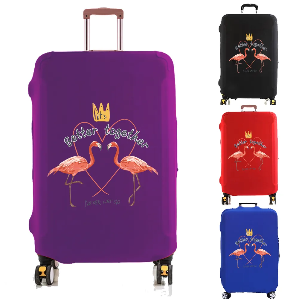 Flamingo print suitcase deals