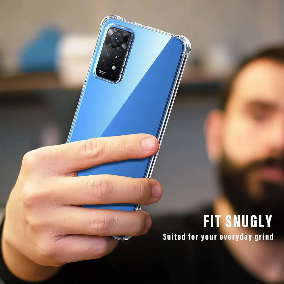 Redmi Note11 Telefon Kılıfları için Yumuşak Net Kılıf Redmi Note 11 Pro 5G Şok geçirmez silikon kapağı Xiaomi Not 11 S 11S 11S 11Pro 11E DURUM