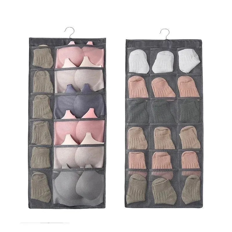 16 zakken muurgarderobe hangende organisator sokken ondergoed zonsondergenokten sorteren opbergzakken badkamer opslag accessoires
