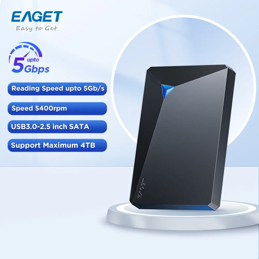 DRIVES EAGET G20 PROTABLE HDD 5400 RPM USB 3.0 HARDE DISK AANDELING 250 GB 500 GB 1T 2T Externe mechanische harde schijf voor laptop -bureaublad