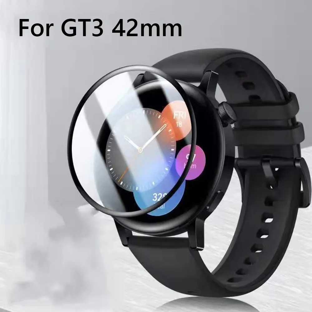 GT3 Skyddsfilmtäckning för Huawei Watch GT 3 GT3 Pro 42mm 46mm Smart Watch Screen Protector Soft Curved Edge Full Cover