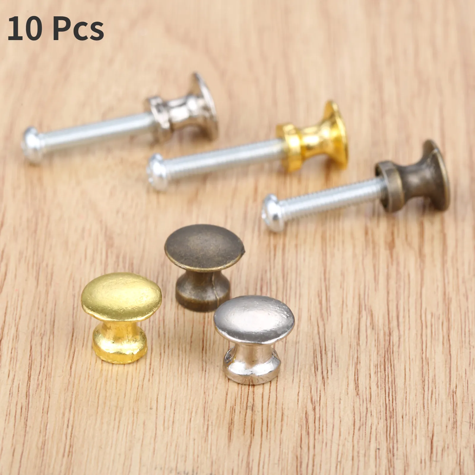 Dreld 10st Modern Mini Knobs Vintage Furniture Handtag med skruvar Legering Dörrhandtag Skåplådan Kök Pull Knobs 12*11mm