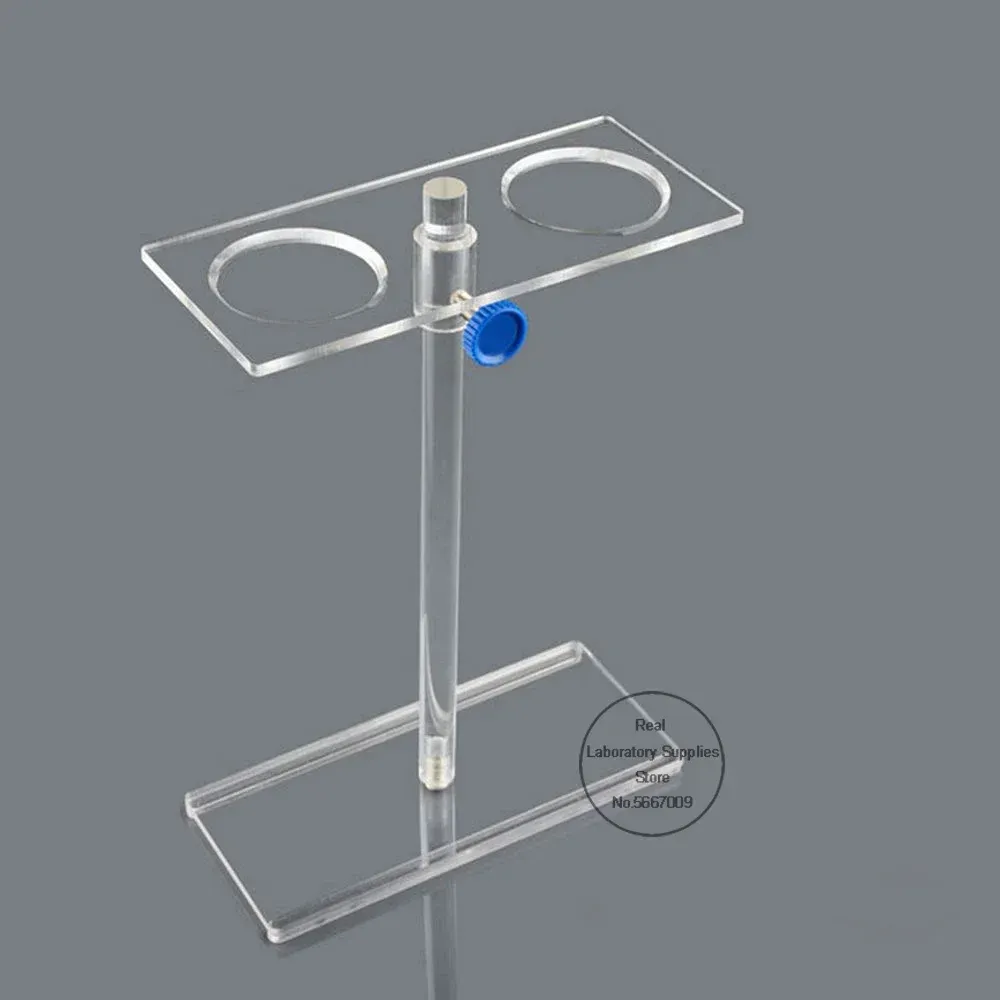 1pcs Stand en entonnoir en verre biologique PMMA Support Rack Supplies Lab Supplies avec 2 trous ou 4 trous Pore Taille 35 mm