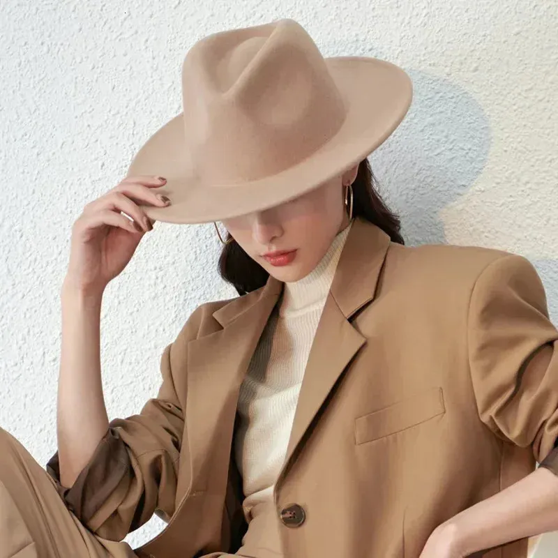 Hats for Women Fedoras Winter Woman Hat Hats for Men Men Jazz Caps Cowboy Hat Wedding Church Autumn Winter Hat 240322