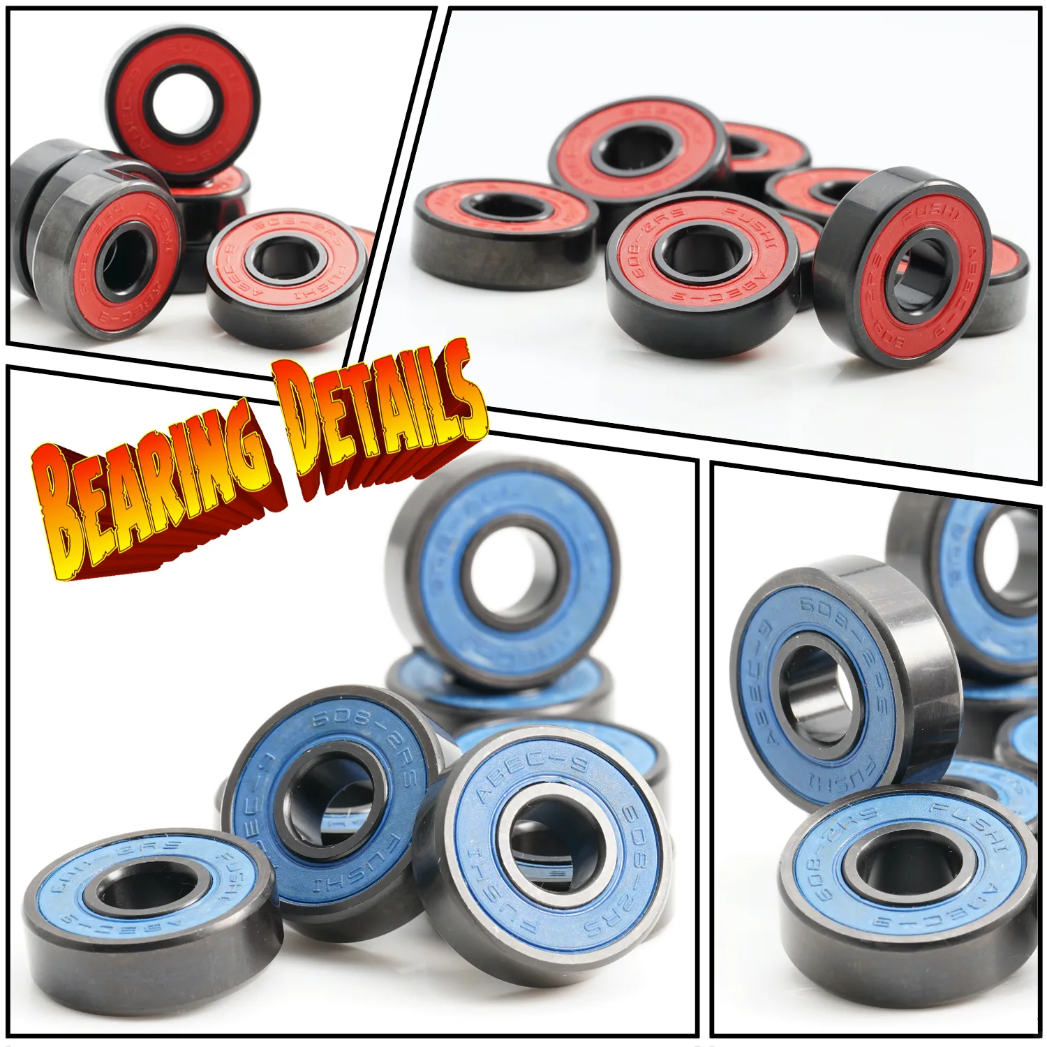 ABEC9 608 2RS Inline Roller Skate Wheel Lager 608 RS Anti Rust Skateboard kogellagers 608rs Rood afgesloten 8x22x7 mm as