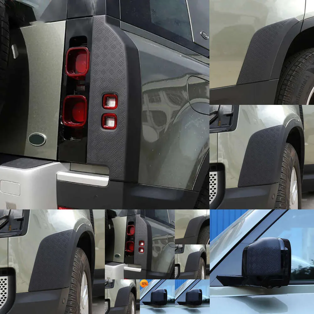 Оптовая для Land Rover Defender 110 2020 Автомобильный зеркальный зеркальный зеркальный крышка переднего заднего бампера.