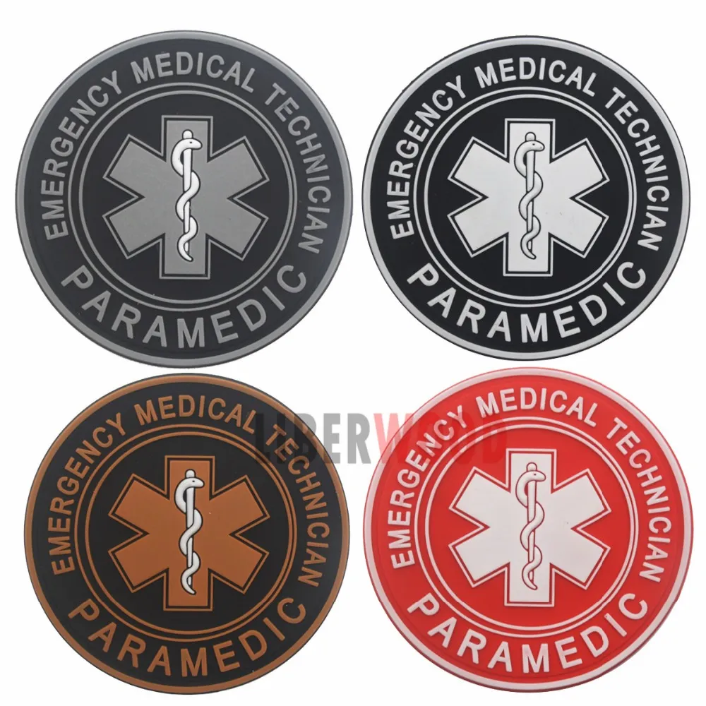 3D PVC EMS Medic Patch EMT Airsoft Patch Star of Life الطوارئ الفني الطبي الطوارئ بقطع التصحيحات