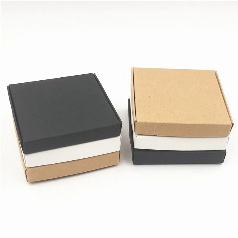 12pcs/Lot Cardboard Handmade Kraft Paper Boxes For Pizza Cupcake Package Gift Supplies Container Storage Boxes Accept Customized
