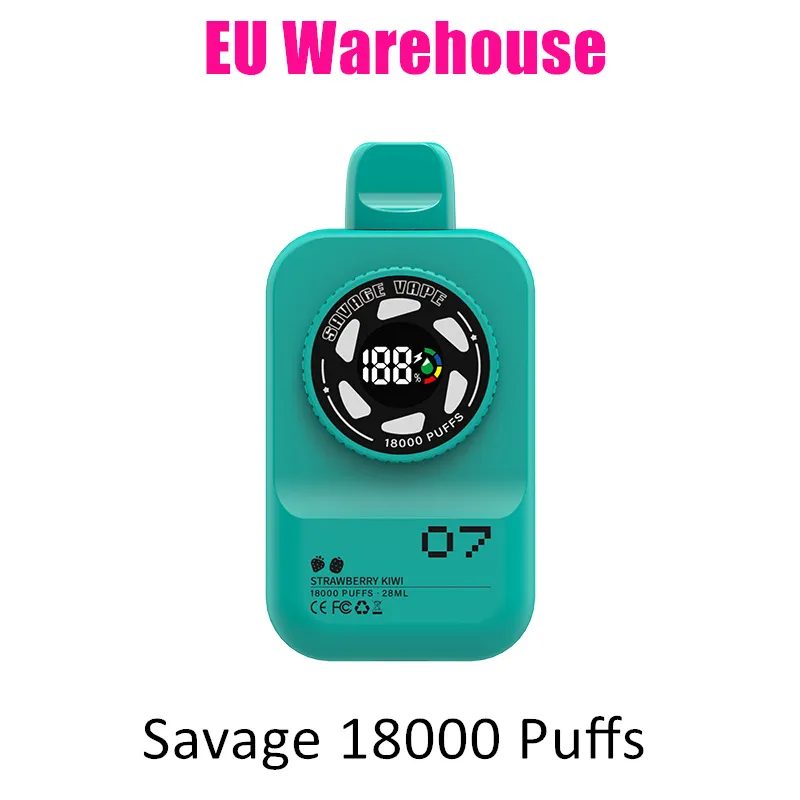 EU Lagerhaus Puff Wilde Vaper 28ml Saft Puff 18000 15000 Vapes Deschierbar Einweg -E -Leinwand Display 10 Aromen Nic 2% 3% 5% Mesh Spule 650mAh wiederaufladbar gegen Svapo