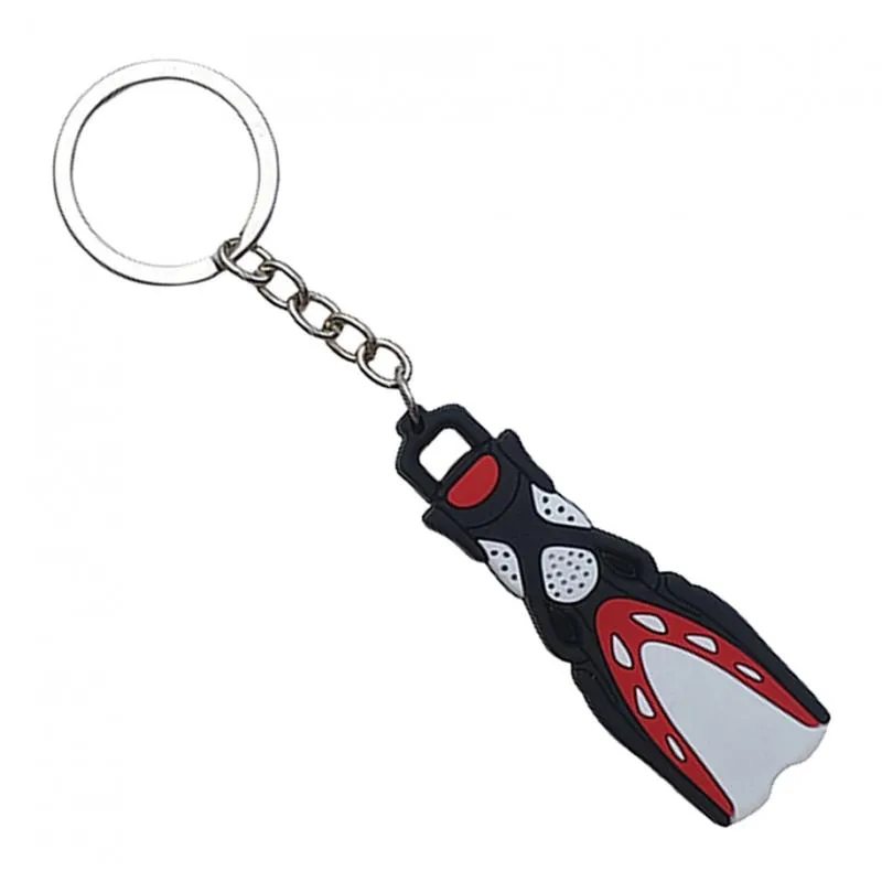 Scuba Flipper Key Chain Dive Fins Keychain Key Ring Holder for Boat Tote Bag Water Sports Accessories