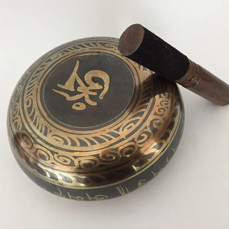 Handmade Tibetan Singing Bowl Set - Copper Meditation Bowl for Healing ...