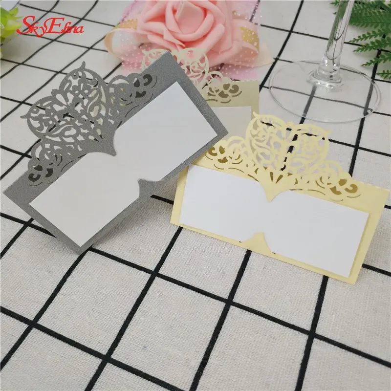 10/50/100st Namnkort Sätskort Laser Cut Place Escort Card Party Supplies Wedding Decorations Wedding Invitations 5Z