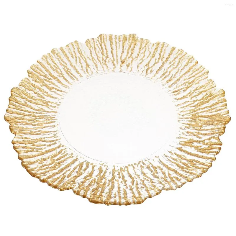 ディナーウェアセット料理ガラス大皿フルーツボウルズテーブルセンターピーストレイ多目的金の装飾