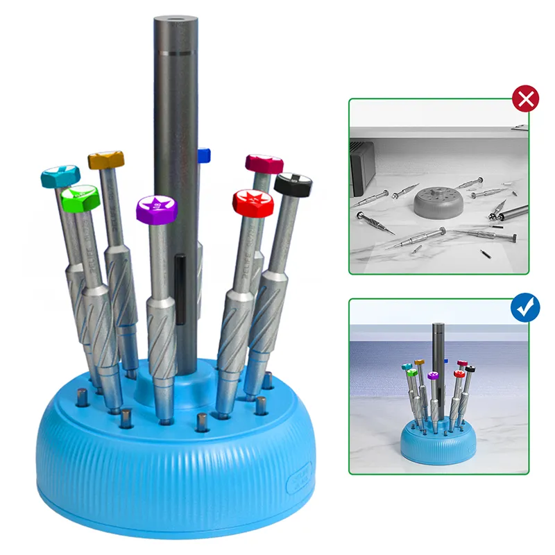 Relife RL-078 360 ° Вращающаяся отвертка для хранения держателя отвертки биты контейнер