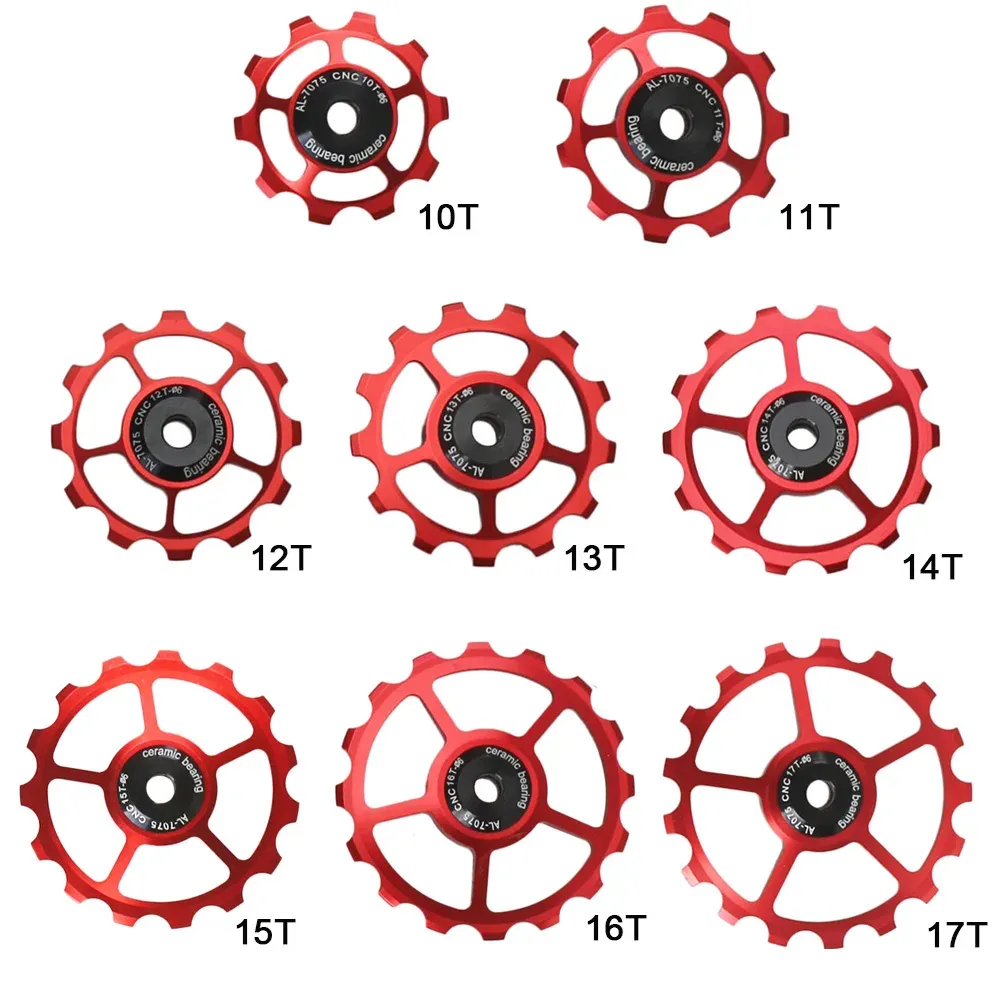 10t 11t 12t 13t 14t 15t 16t 17t MTB Bicicleta traseira do desviador traseiro jockey rolamento de cerâmica rolamento CNC Bike rolle roller Idler