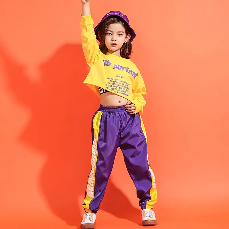 Mädchen Jazz Tanzkostüm Kinder Hip Hop Dance Kleidung Junge koreanischer Stil Jazz Tanzkleidung Pop Street Dance Anzug für Kinder 90