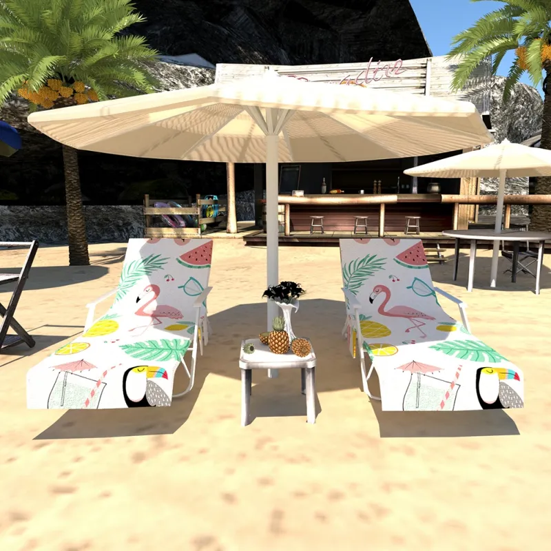 Strandhandduk vuxna solstolar säng tryckt omslag semester trädgård simning pool lounge stolar täcker snabb torkbadhandduk