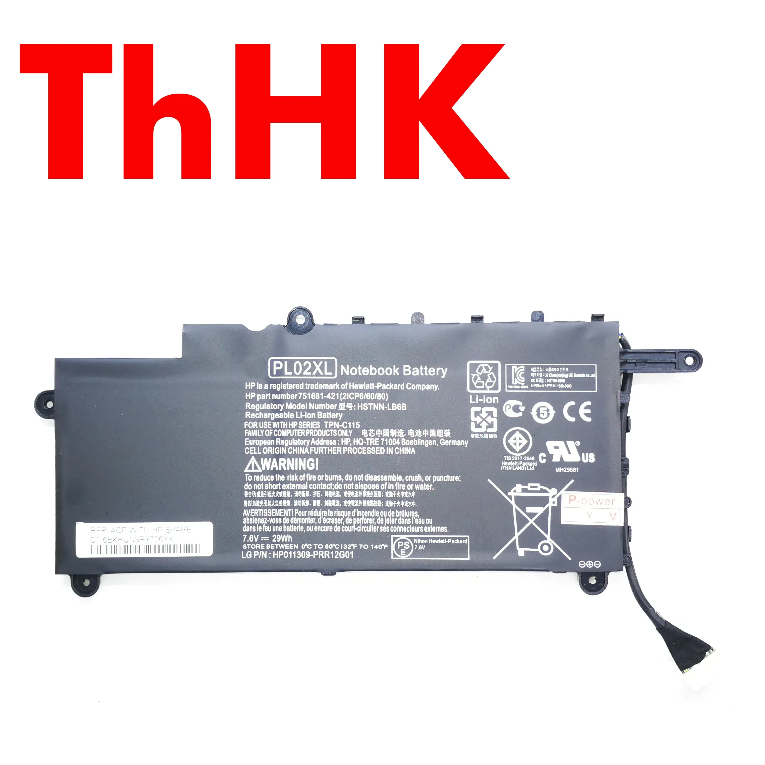 Batterijen Echte originele PL02XL HSTNNLB6B 751681421 751875001 LAPTOPBATTERING VOOR HP PAVILION 11 X360 11N010DX 11N030TU 11N014TU