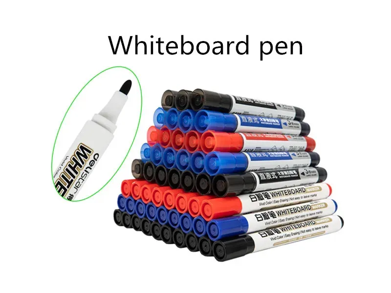 5 PCSdeli Whiteboard Pen Pen op waterbasis Wisbaar Traceless Classroom Office Whiteboard Pen gemakkelijk te wissen 2 mm schrijfpen 240328