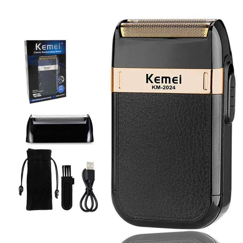 Aparadores kemeei km2024 Máquina de cabelo elétrico de barba elétrica masculino