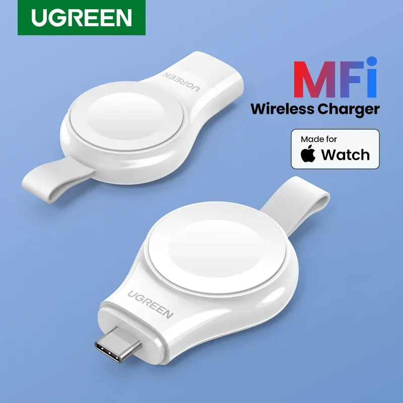 Chargers Uilleen Wireless Charger pour Apple Watch Series 7 6 5 4 3 Chargeur portable USB MFI Charger magnétique de charge sans fil
