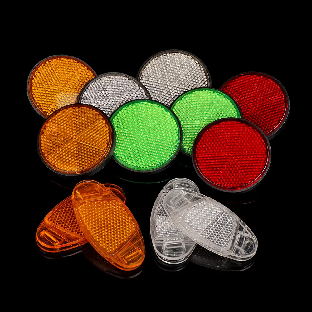 2pcs Bicycle Bike Spoke Reflector Safety Warning Light Wheel Rim Reflective Mount Night Reflectors Flashing Lights Cycling Light