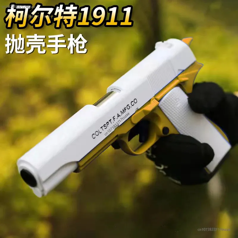 Colt 1911 Soft Bullet giocattolo per giocattolo Gern guscio Manuale di eiezione per bambini ragazzi e ragazze Toys Desert Eagle Safety Gift 240402