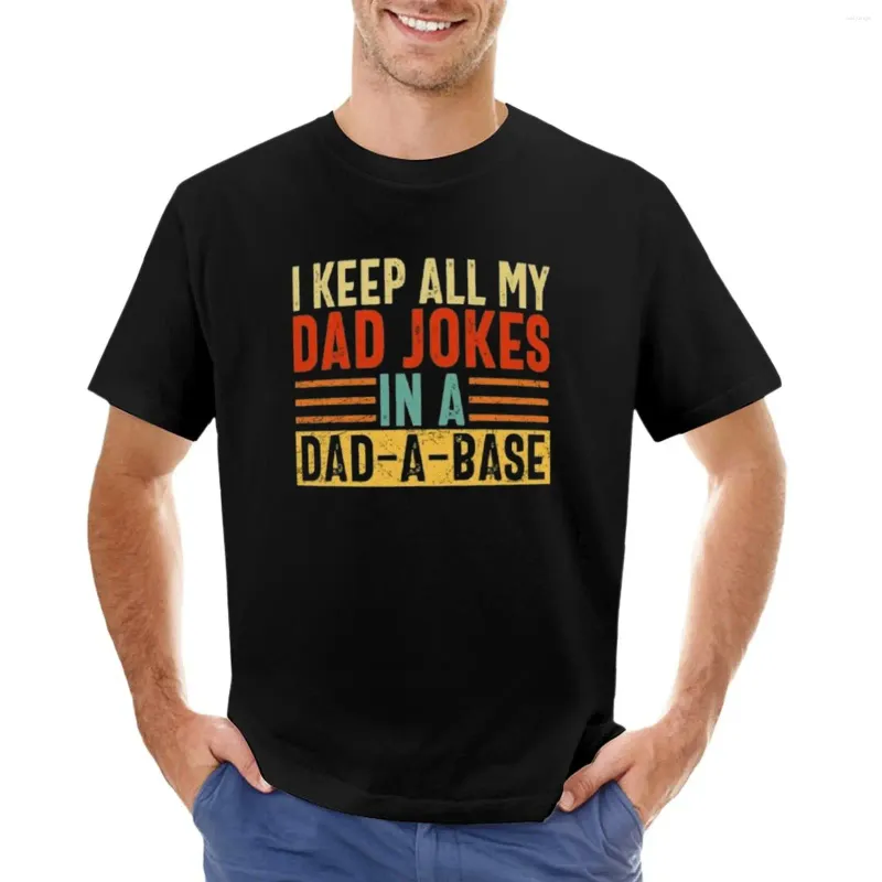 Men's Polos I Keep All My Dad Jokes In A Base T-Shirt Oversizeds Plus Sizes Mens T Shirts Casual Stylish
