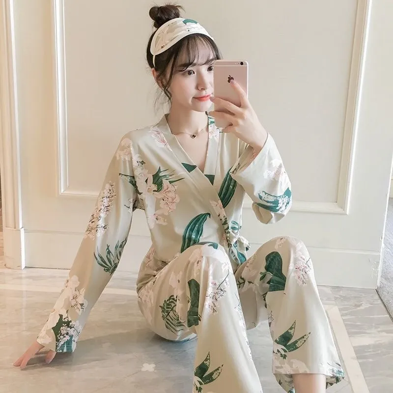 Spring and autumn postpartum maternity pajamas feeding set Spring and autumn postpartum maternity pajamas feeding set