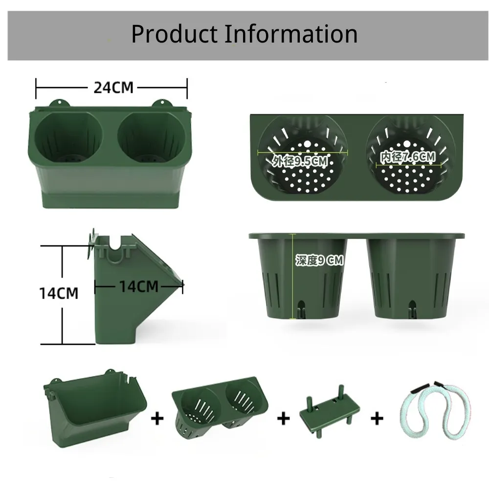 쌓을 수있는 벽화 화재 정원 플라스틱 냄비 자체 급수 꽃 가방 벽 매달려 수직 다육 식물 식물 분재 홈 도구