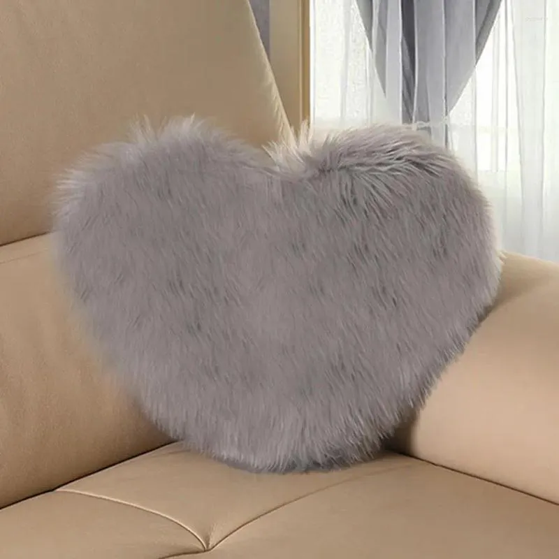 Pillow Heart-shaped Accent Pillowcase For Year Plush Pillowcases Fluffy Decorative Throw Pillows Gifts Women Girls