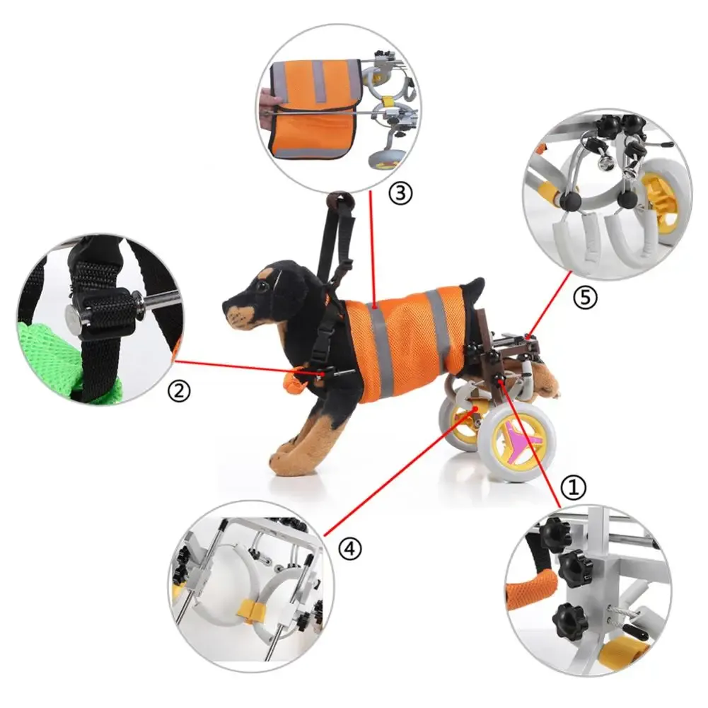 Adjustable Dog Wheelchair, Pet Rehabilitation, Walking Aid Vehicle, Walk Cart, Scooter Weak Disabled