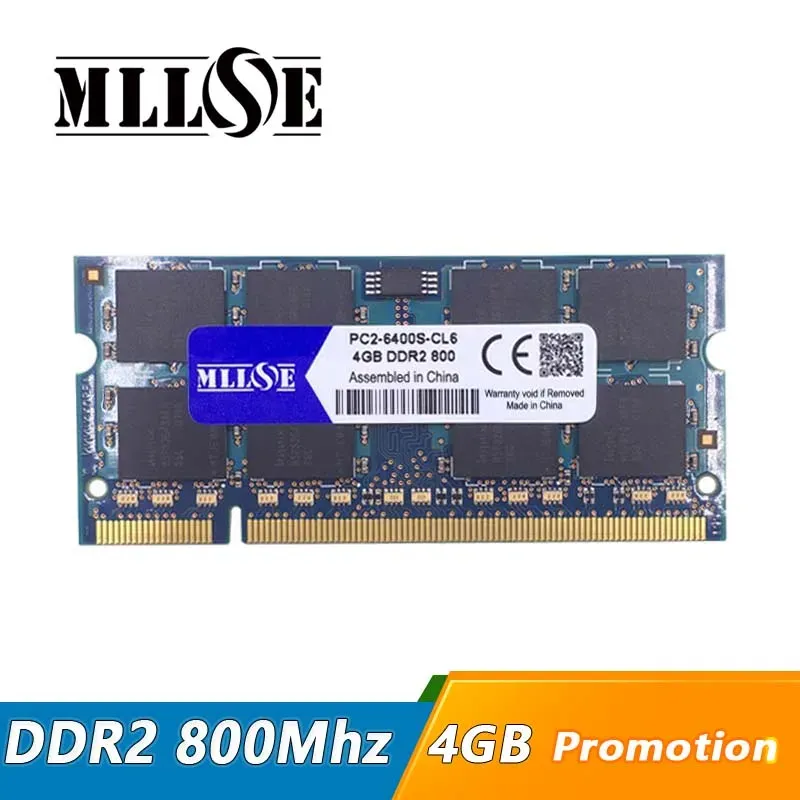 Rams Mllse pamięć RAM DDR2 4GB 8GB 800 MHz PC26400 SODIMM Laptop, Memoria RAM DDR2 4GB 800 MHz PC2 6400 Notebook, 4GB DDR2 Memory