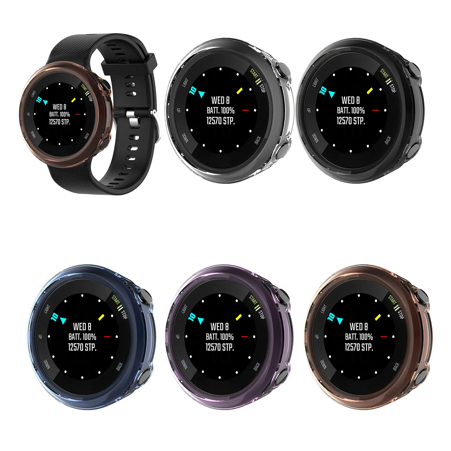 Funna Protectora de Tpu Para Garmin Forerunner 45/45S, Carcasa Protectora Colorida Para Pulsera de reloj Inteligente