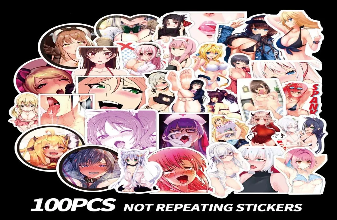 100pcslot anime sexy Girls Stickers для ноутбука для ноутбука багажная бутылка.
