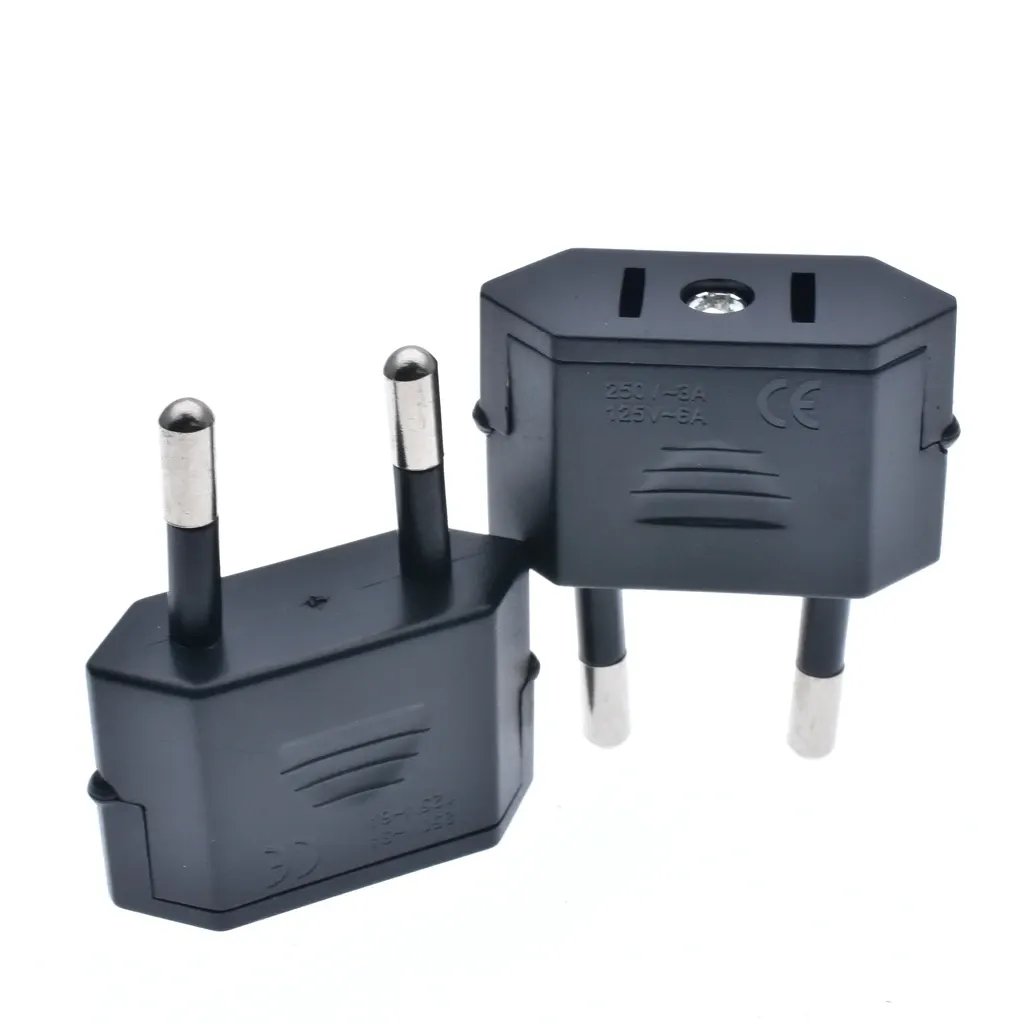 American China To EU Europe Travel Power Adapter 2 pin US To EU Plug Adapter