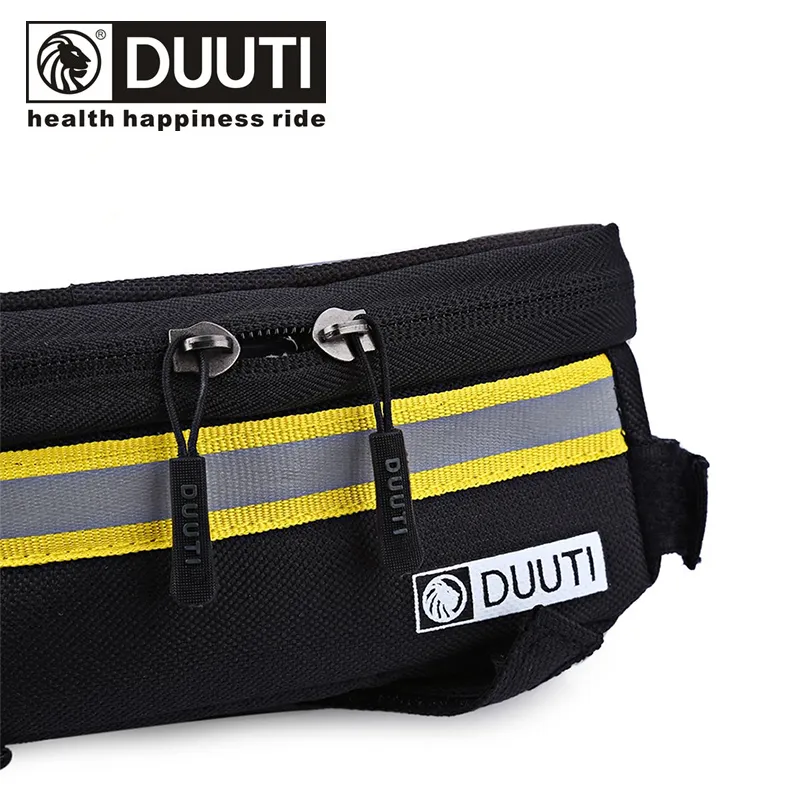 Duuti utomhuscykel Mountain Road Bike Bag Bicycle Fram Tube Panniers Waterproof Pekskärm Telefonfodral Reflekterande Bag Basket