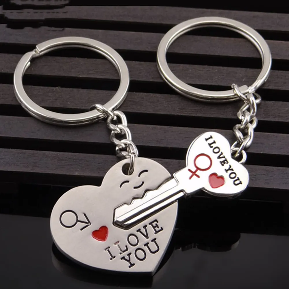 Buy Personalized Stainless Steel Keychain: I Love You To The Moon And Back, Celestial Valentine's Gift Online In India