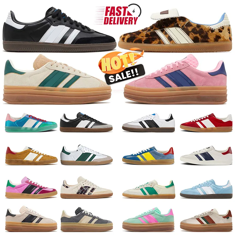 2024 Designer skor casual skor plattform djärva rosa glöd puls mint rosa kärna svart vit solen super pop rosa nästan gula män kvinnor campus sport sneakers