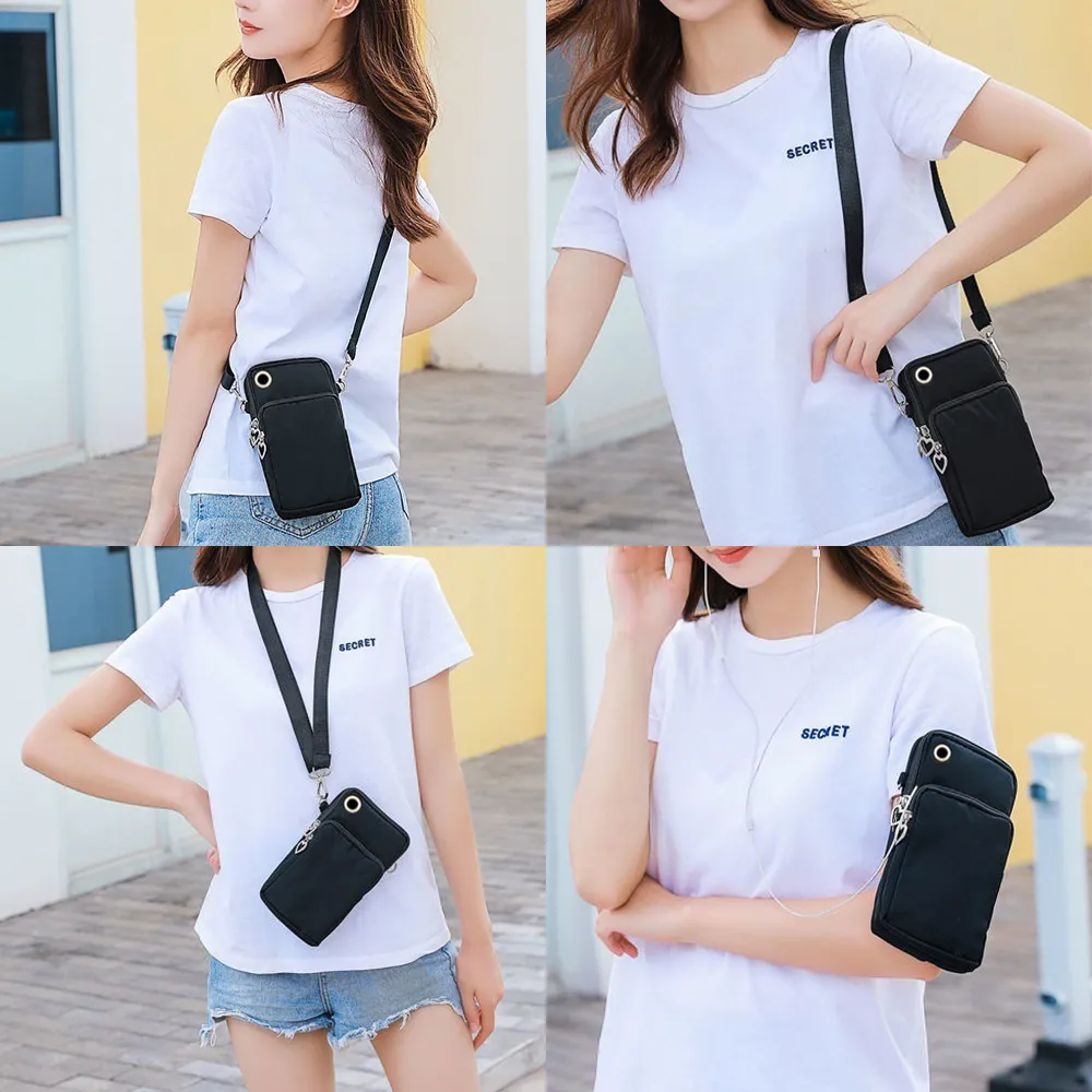 Women Mobile Phone Bag Universal for Samsung/iPhone/Huawei/HTC/LG Case Wallet Outdoor Sport Arm Pres Corder Cell Pouch