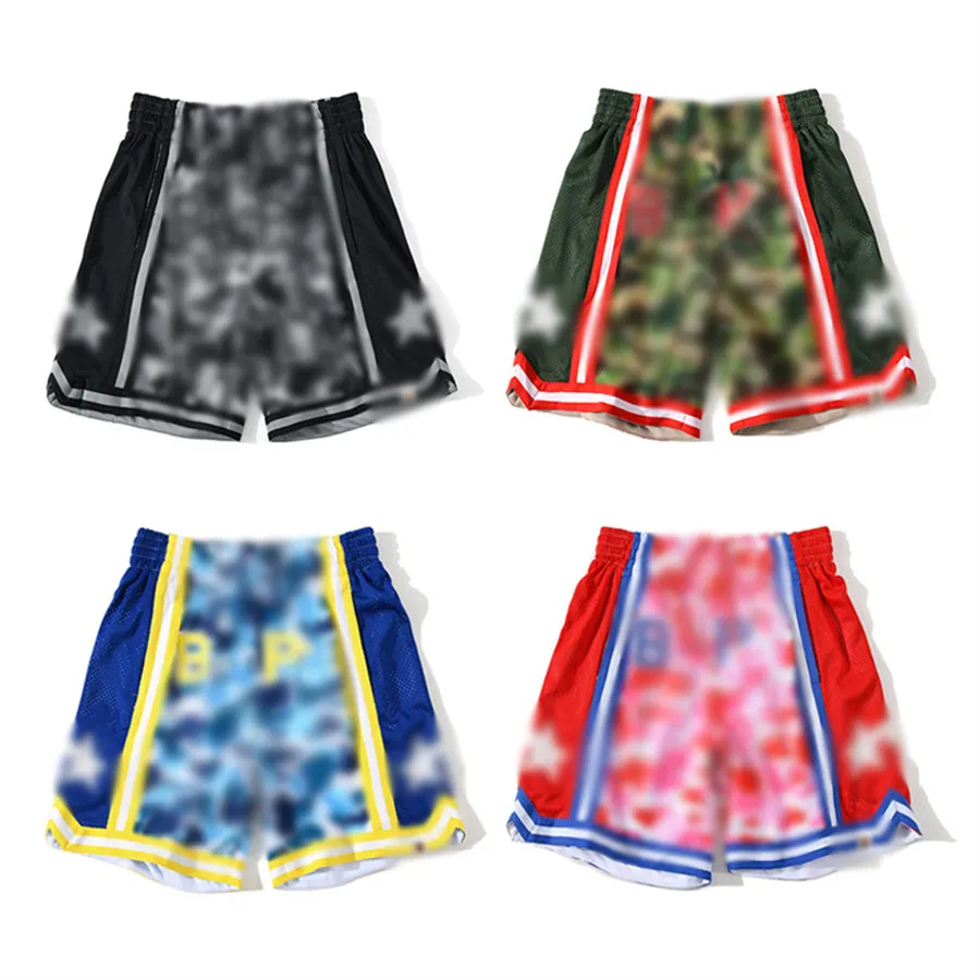 Marca de grife masculino shorts luxuoso esporte curto verão feminino tendência pura marca respirável calça de praia camuflada bermuda plus shorts shorts