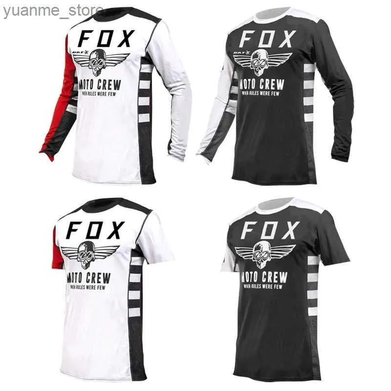 Camicie ciclistiche Tops Mens cicling maglia motocross motocross pipistrello in discesa jersey fuoristrada dh team shirt y240410