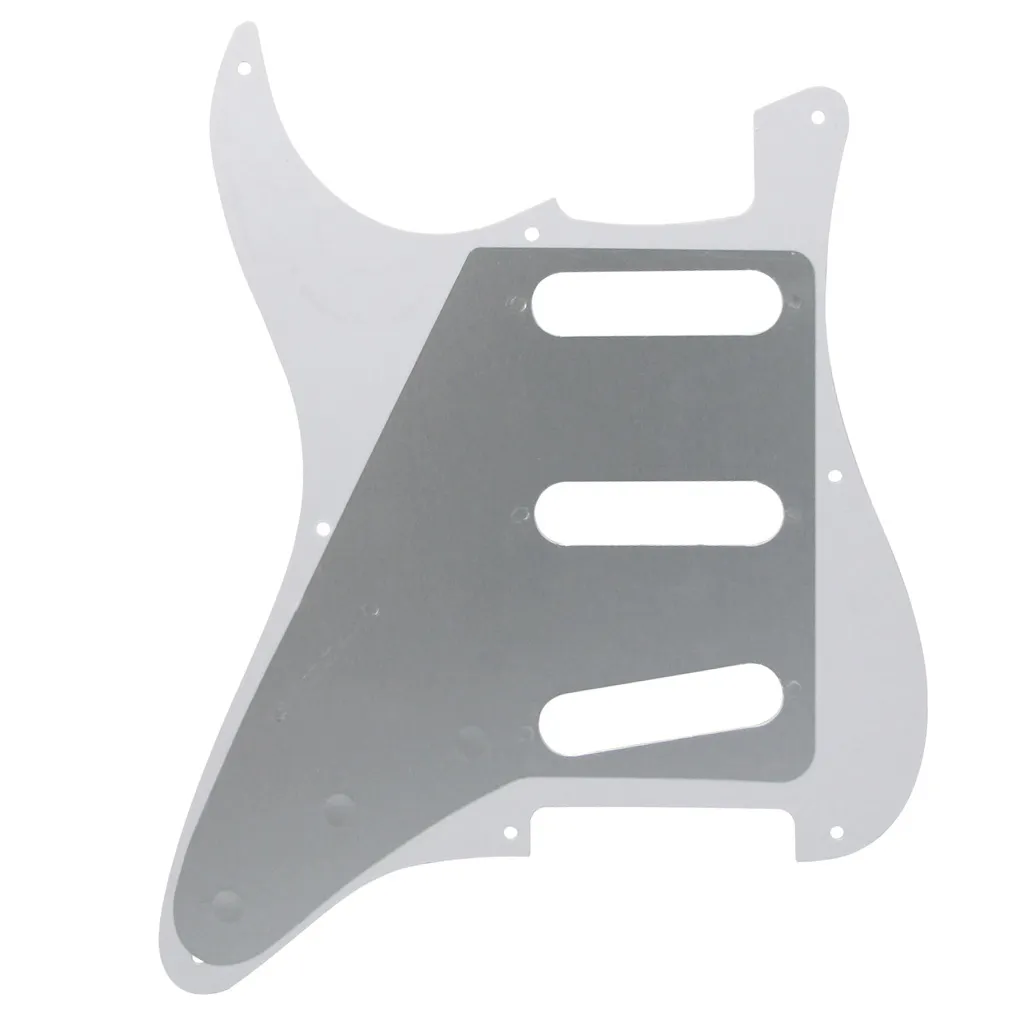 Флор набор винтажных 8 отверстий SSS Электро -гитара Pickguard Pickguard Guard + задний пластина + винты для деталей ST, 8 цветов выбирают